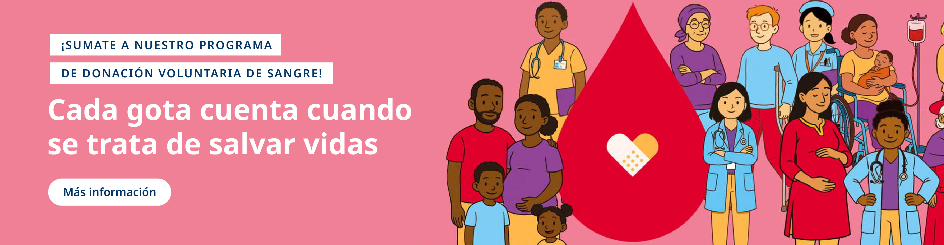 Slider del programa de donación voluntaria de sangre