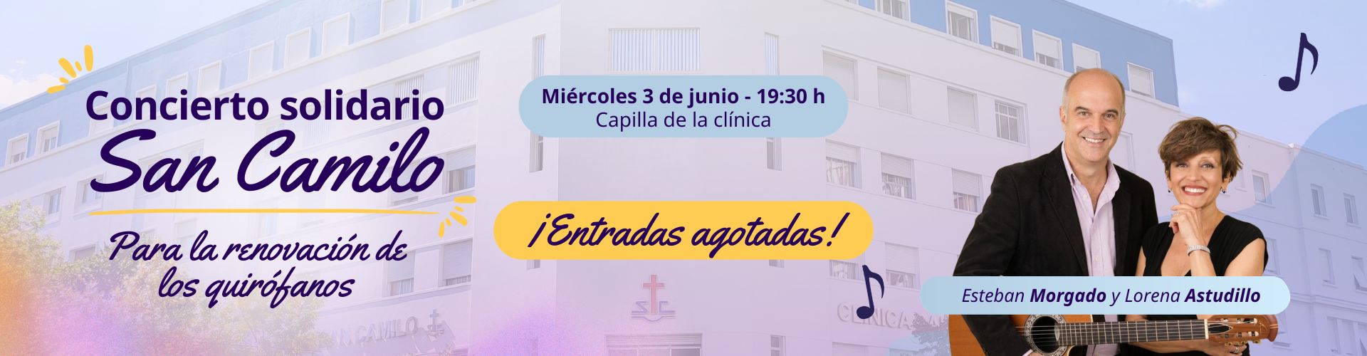 Banner Concierto Solidario San Camilo ENTRADAS AGOTADAS